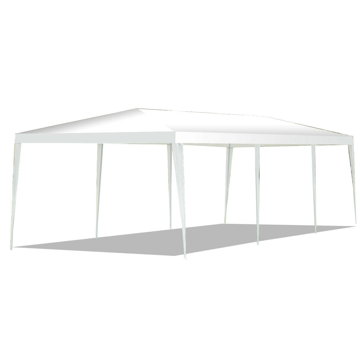 SUGIFT 10-ft by 30-ft PE and Steel Gazebo Canopy Tent with 8.5-ft Peak 16 Ground Stakes and 8 Wind Ropes