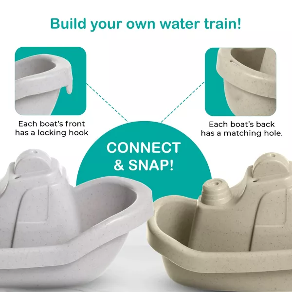 Sperric Floating Boats Bath Toys for Babies & Toddlers, Bath Toy Set for Kids, Mold-Free Water Table Toys, Educational