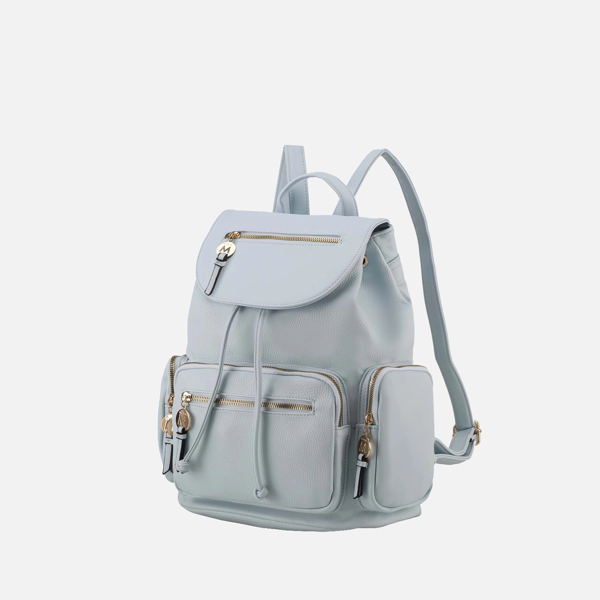 Mia K Collection Ivanna Women’s Vegan Leather Backpack Oversize Book Bag