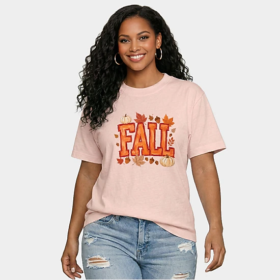 Simply Sage Market - Women's Relaxed Boxy Tee - Fall Block Painted