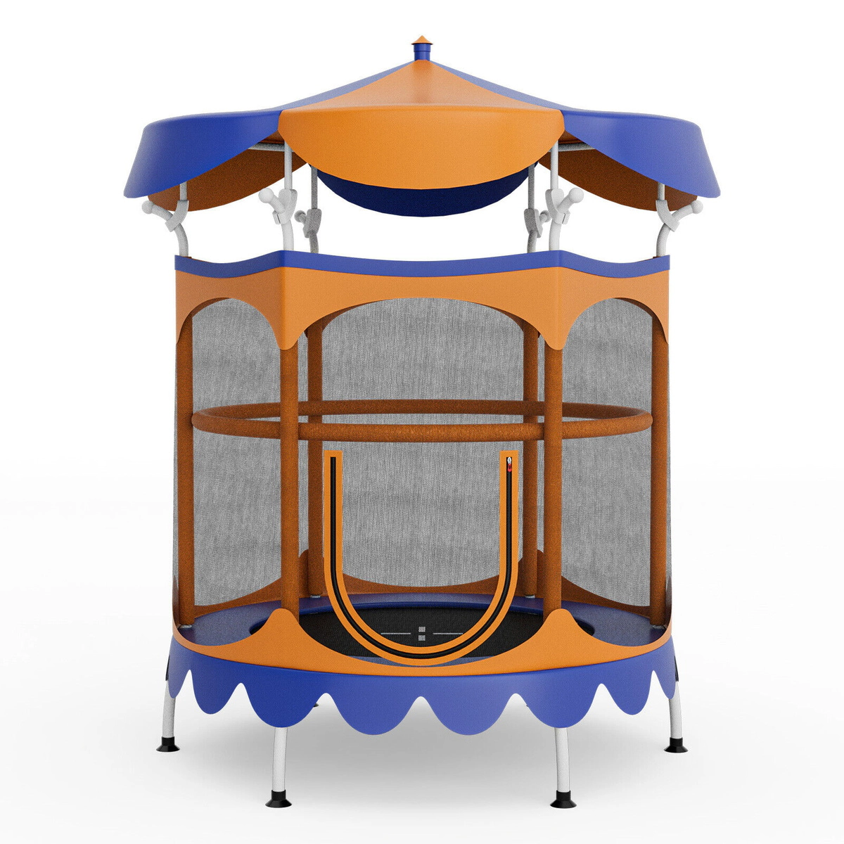 SUGIFT Detachable Canopy and Safety Enclosure Net 64 Inch Kids Trampoline