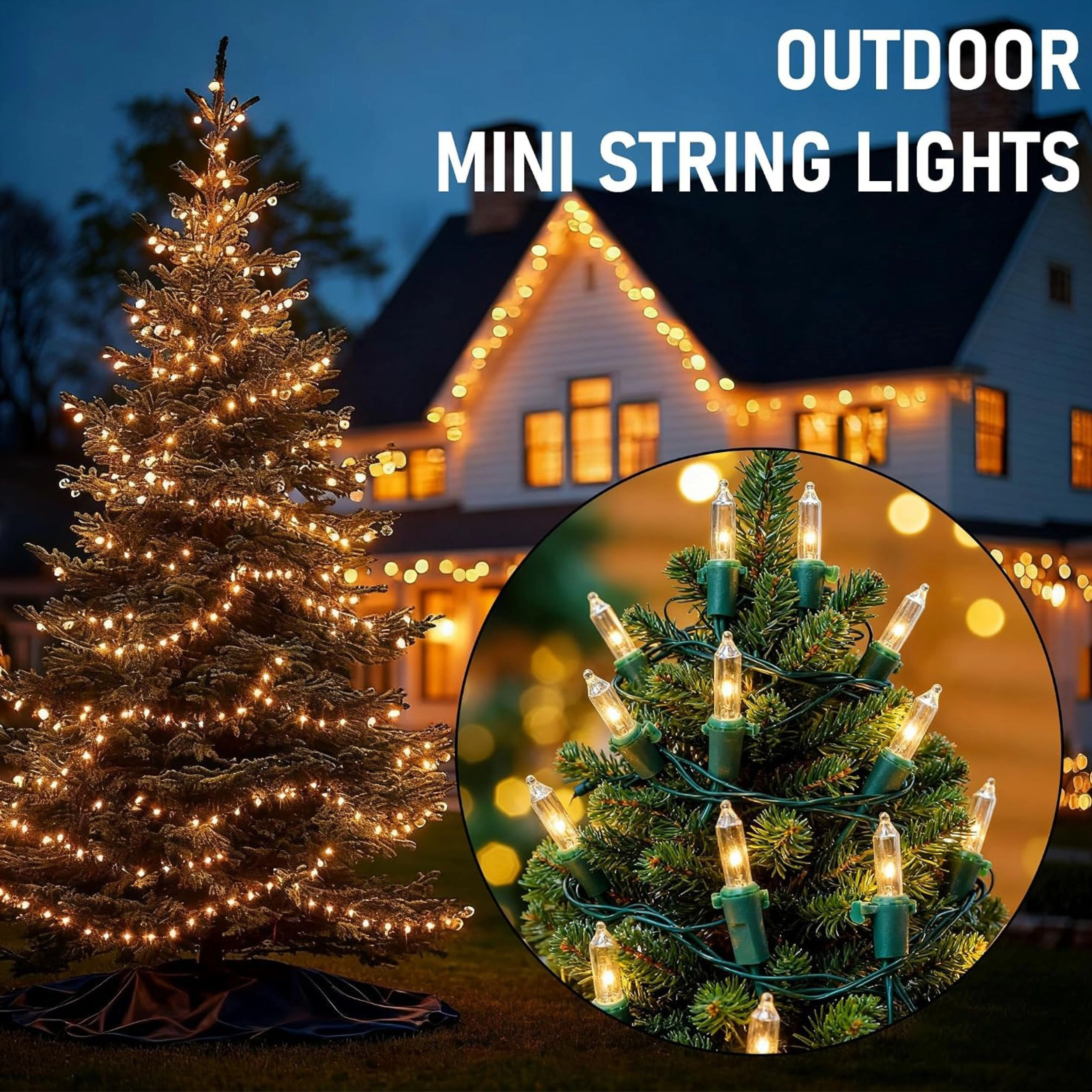 Stock Preferred 20 Ft 100 Count Incandescent Christmas String Lights for Indoor and Outdoor Use