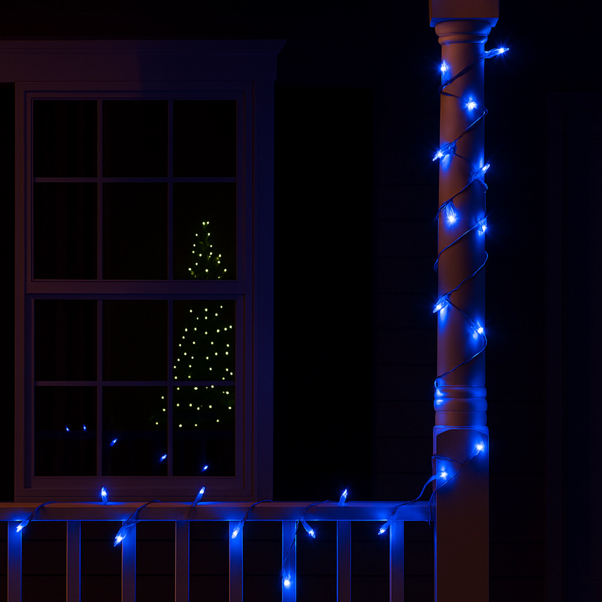 Elegani 3-Pack 100-LED Matte Blue String Lights - 32 ft Each