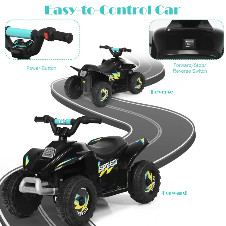 Hivvago 6V Kids Electric ATV 4 Wheels Ride-On Toy