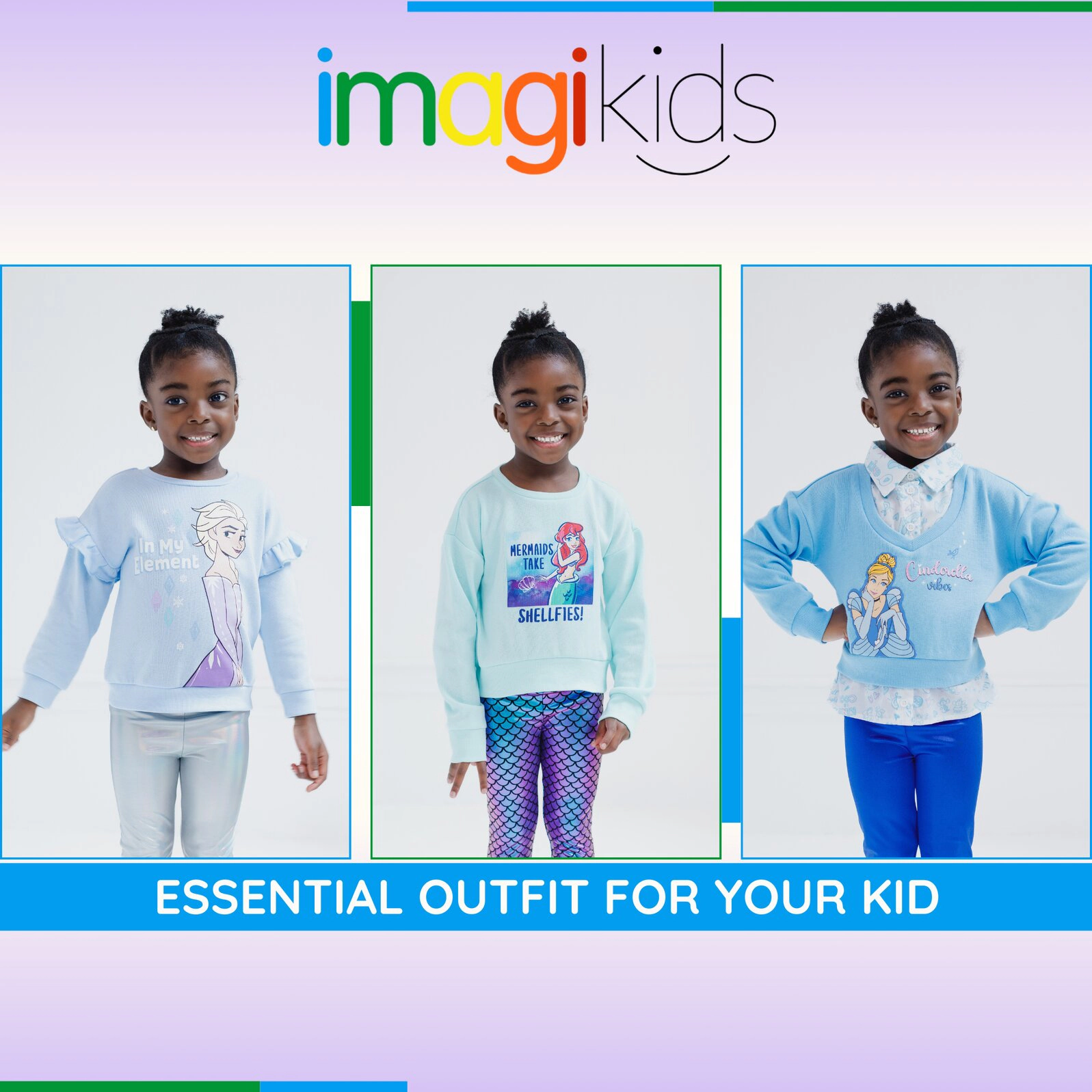 Disney Girls' Fleece Sweatshirt and Leggings Set