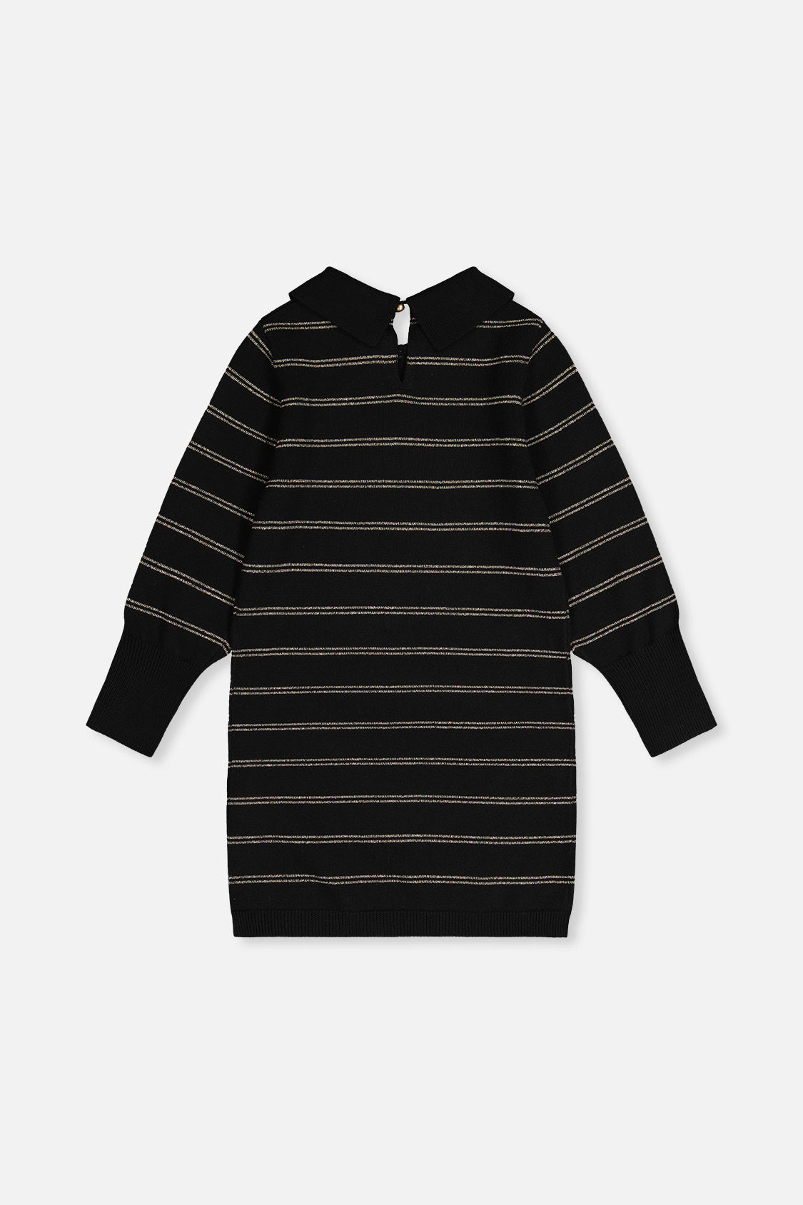 Deux par Girls Knitted Striped Dress with Sequin Heart