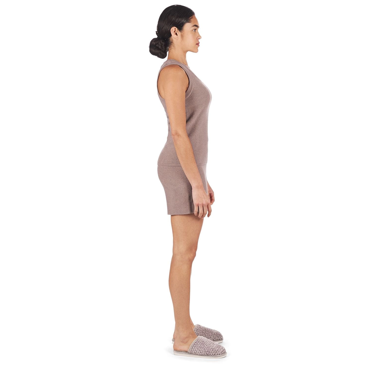 MeMoi Women's 2 Piece Sweater Knit Tank Top and Shorts Set