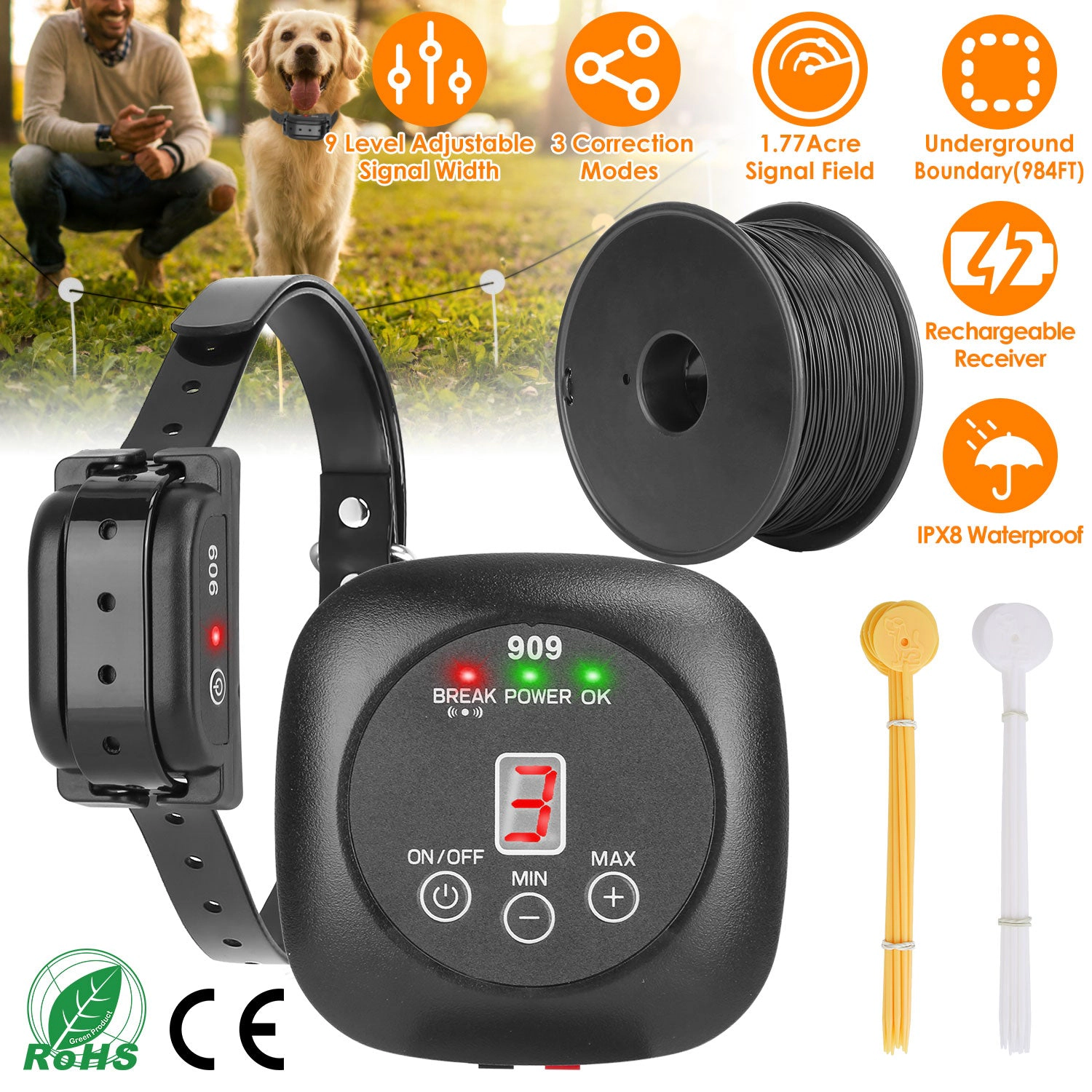 GBruno IPX8 Waterproof Underground Dog Fence System