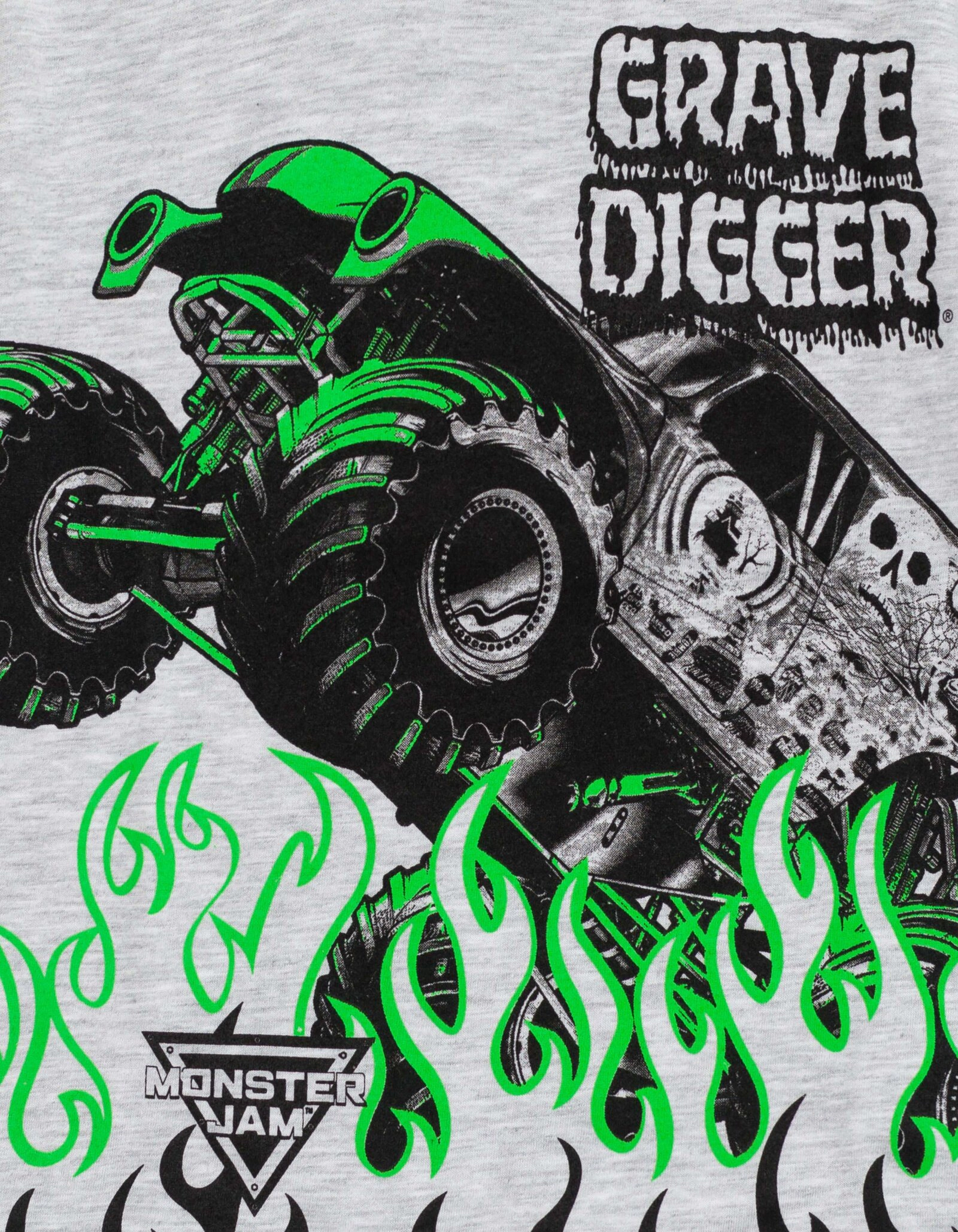 Monster Jam Grave Digger Boys' Active 2-Piece T-Shirt and Shorts Set