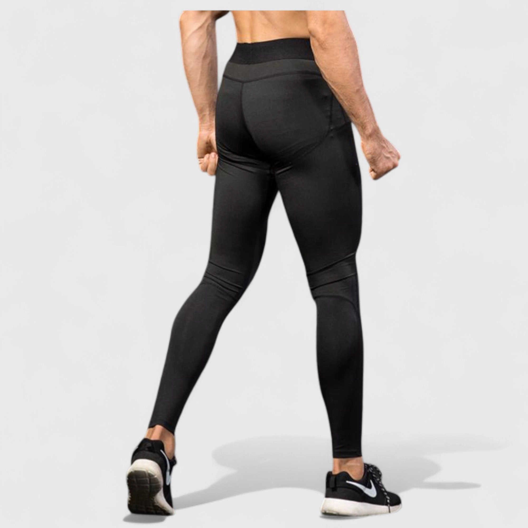 Anna-Kaci Men's Performance Leggings with Contoured Support Pouch and Seamless Fit