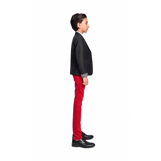 Elie Balleh Boys Slim Fit Windowpane Jacket