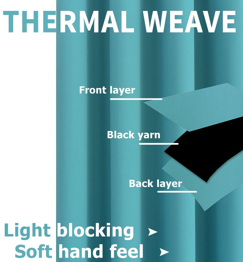 Kate Aurora Teal 2 Piece Grommet Top Blackout Curtain Panels For Extra Long Windows - 95 in. Long