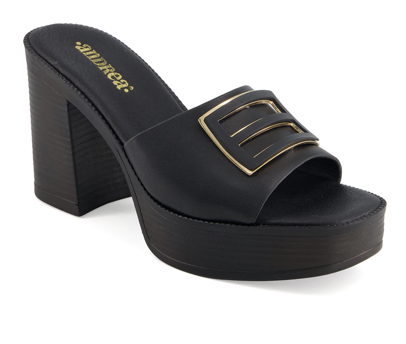 Andrea Womens Heeled Slip On Sandals