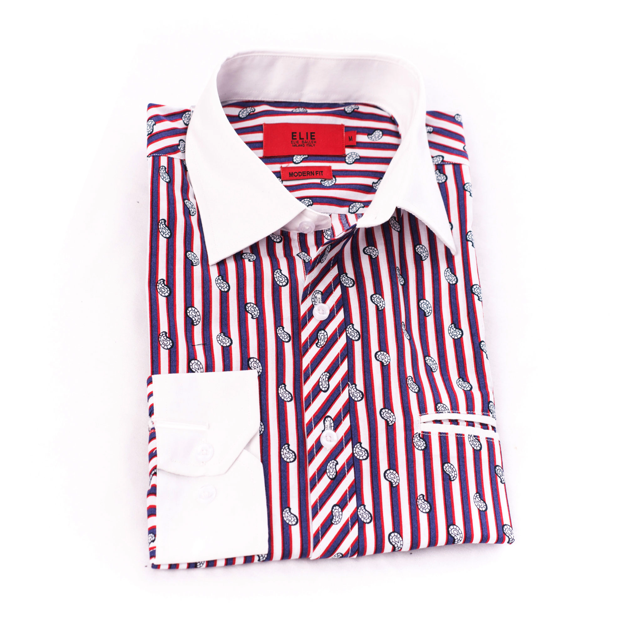 Elie Balleh Boys Slim Fit Printed Button-Down Shirt