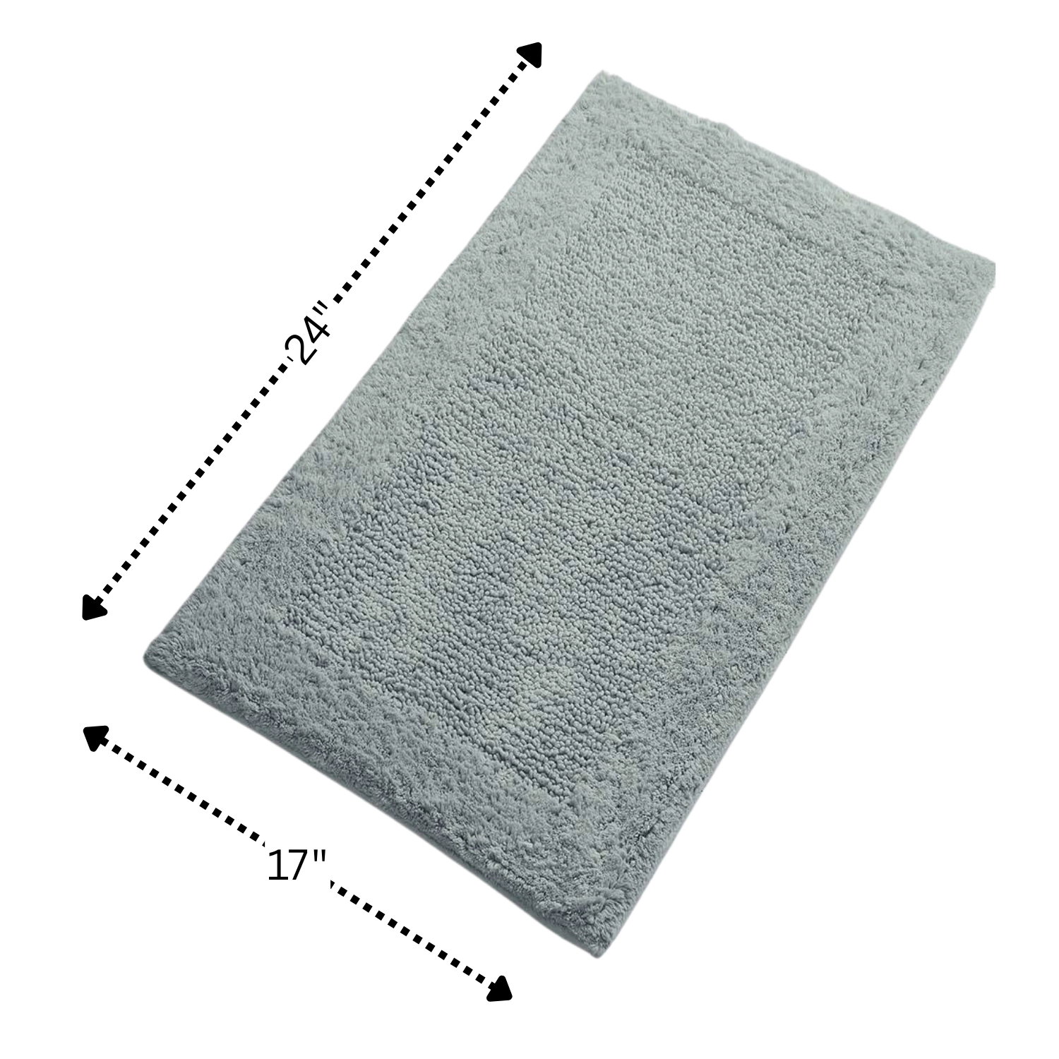 Naples 220 GSF Non Skid Back Cotton Bath Rug 17in x 24in by Knightsbridge