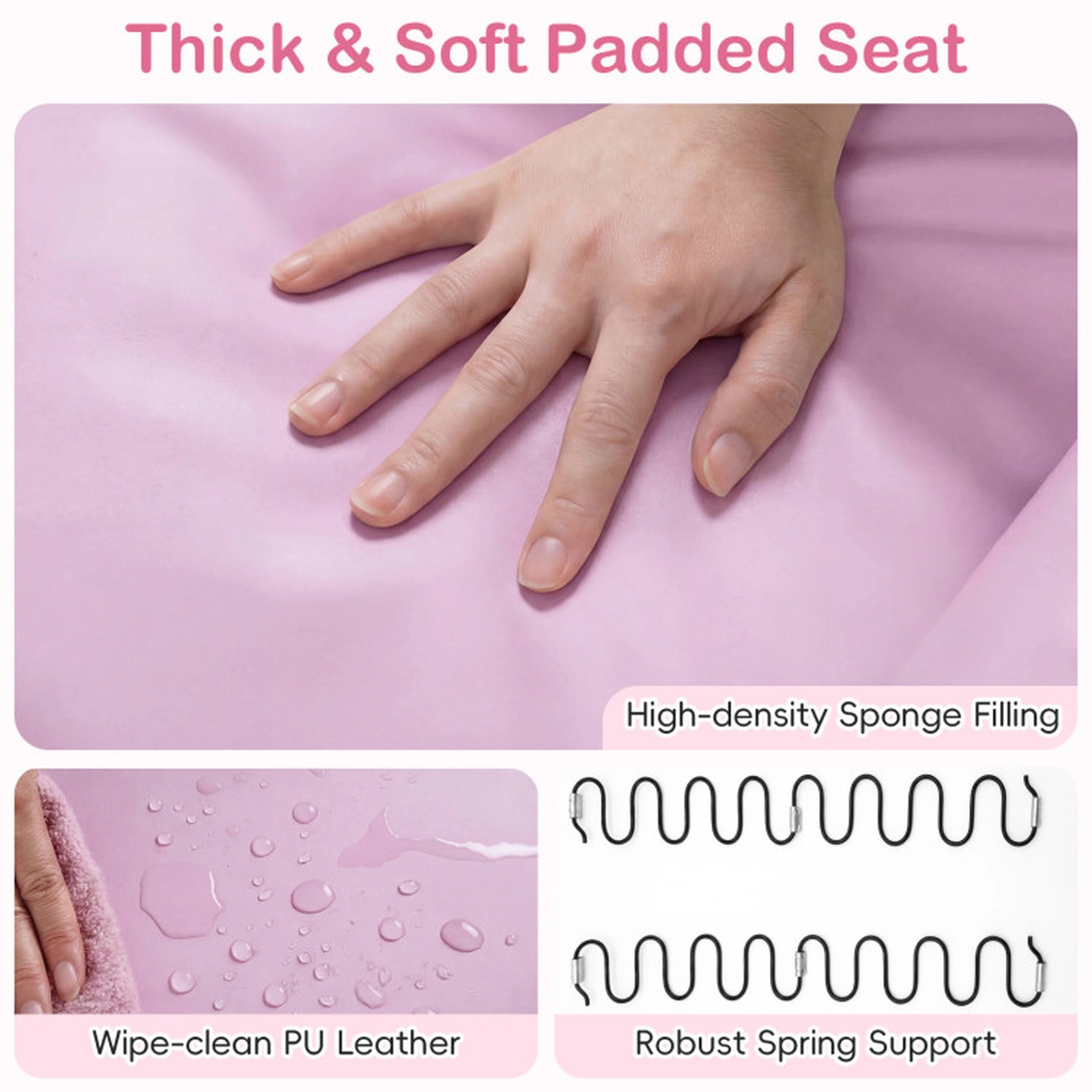 SUGIFT 2 Cup Holders 2-Seater Kids Recliner Double Toddler Sofa Chair