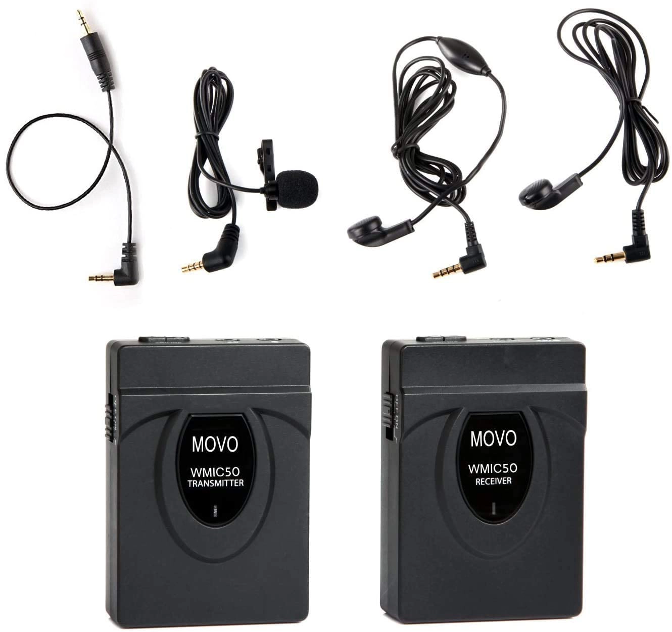 Movo WMIC50 2.4GHz Wireless Lavalier Microphone System for Cameras