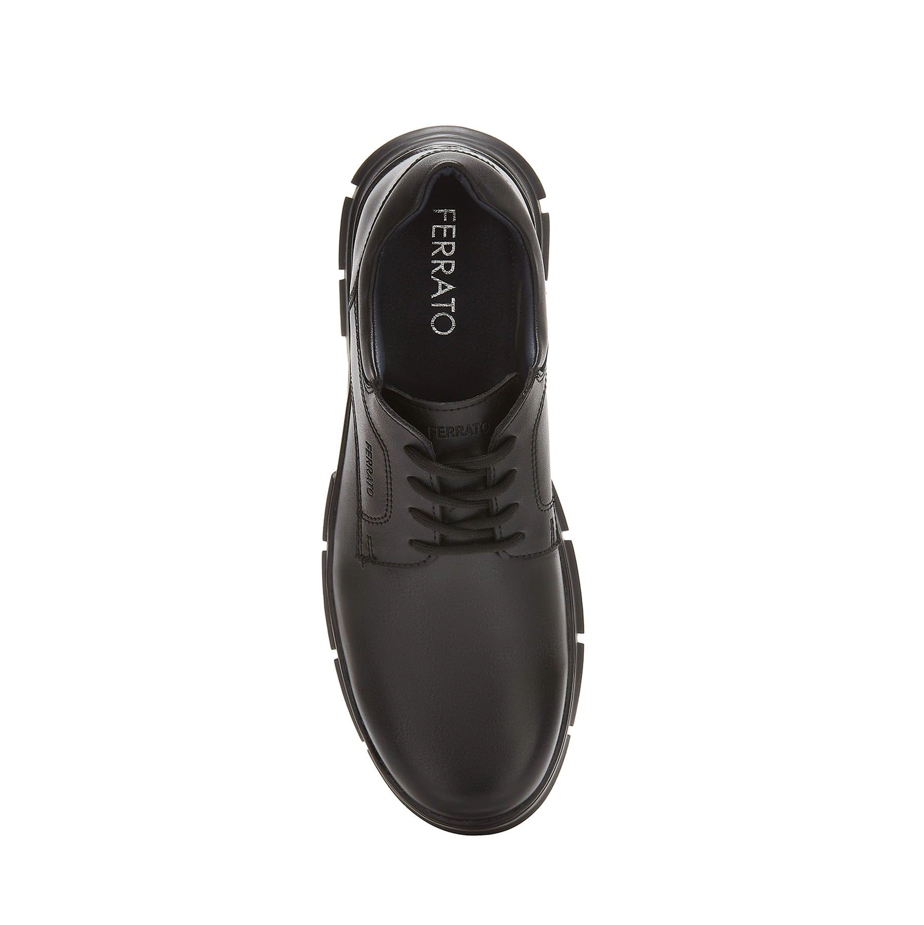 Ferrato Mens Leather Flats - Lace-Up