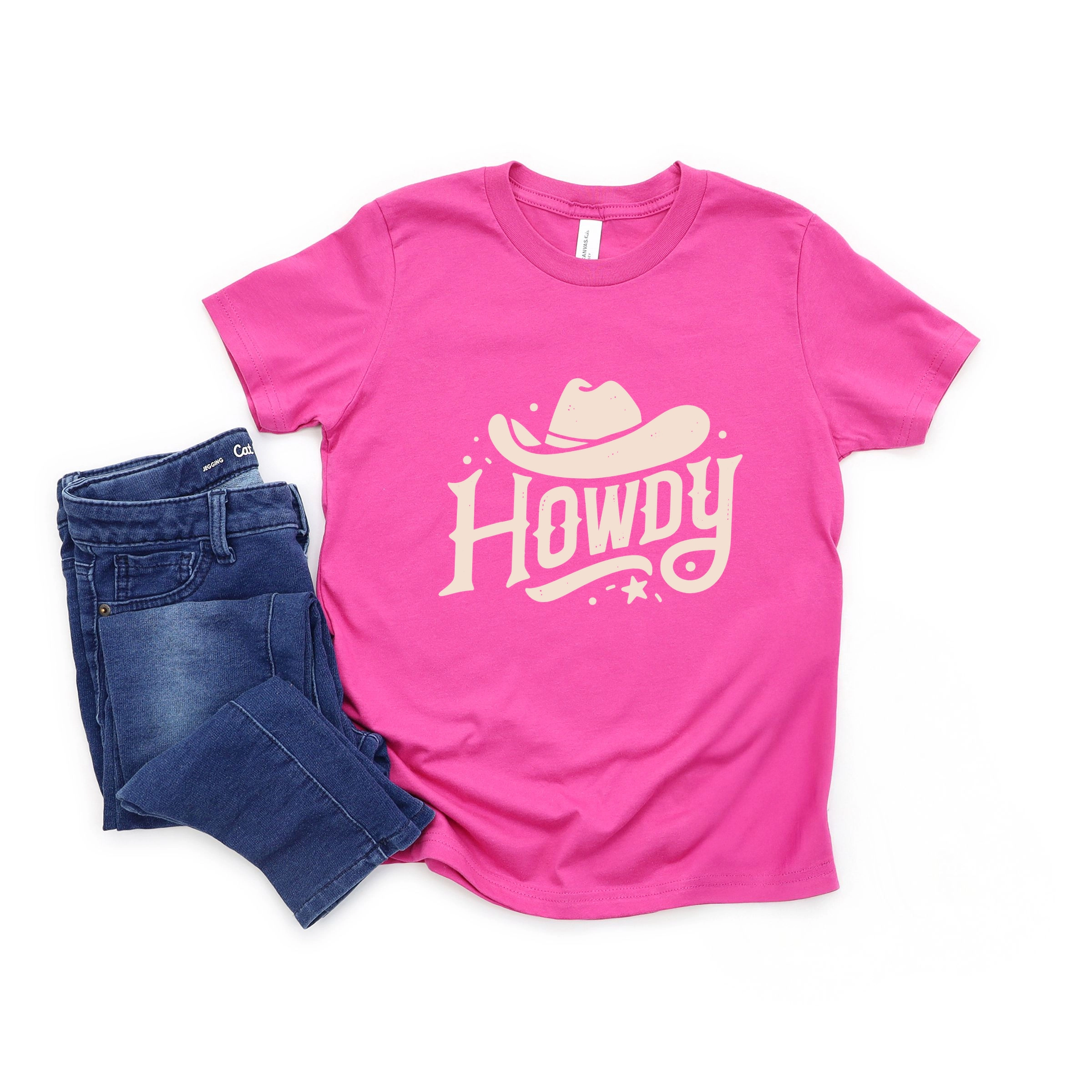 The Juniper Shop - Howdy Western Hat Youth Short Sleeve Graphic T-Shirt