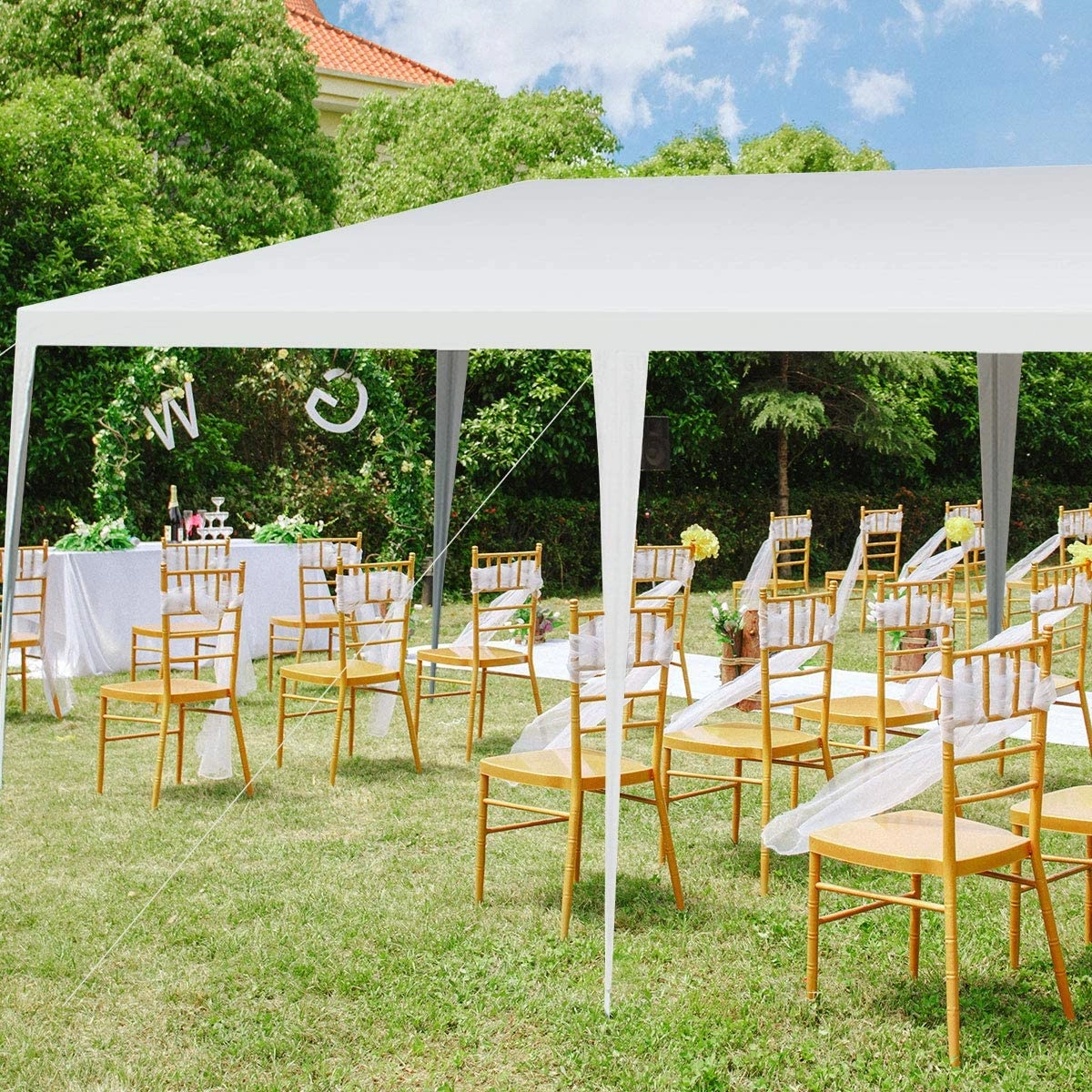 LJG 10 x 20 Feet Waterproof Canopy Tent with Tent Peg and Wind Rope