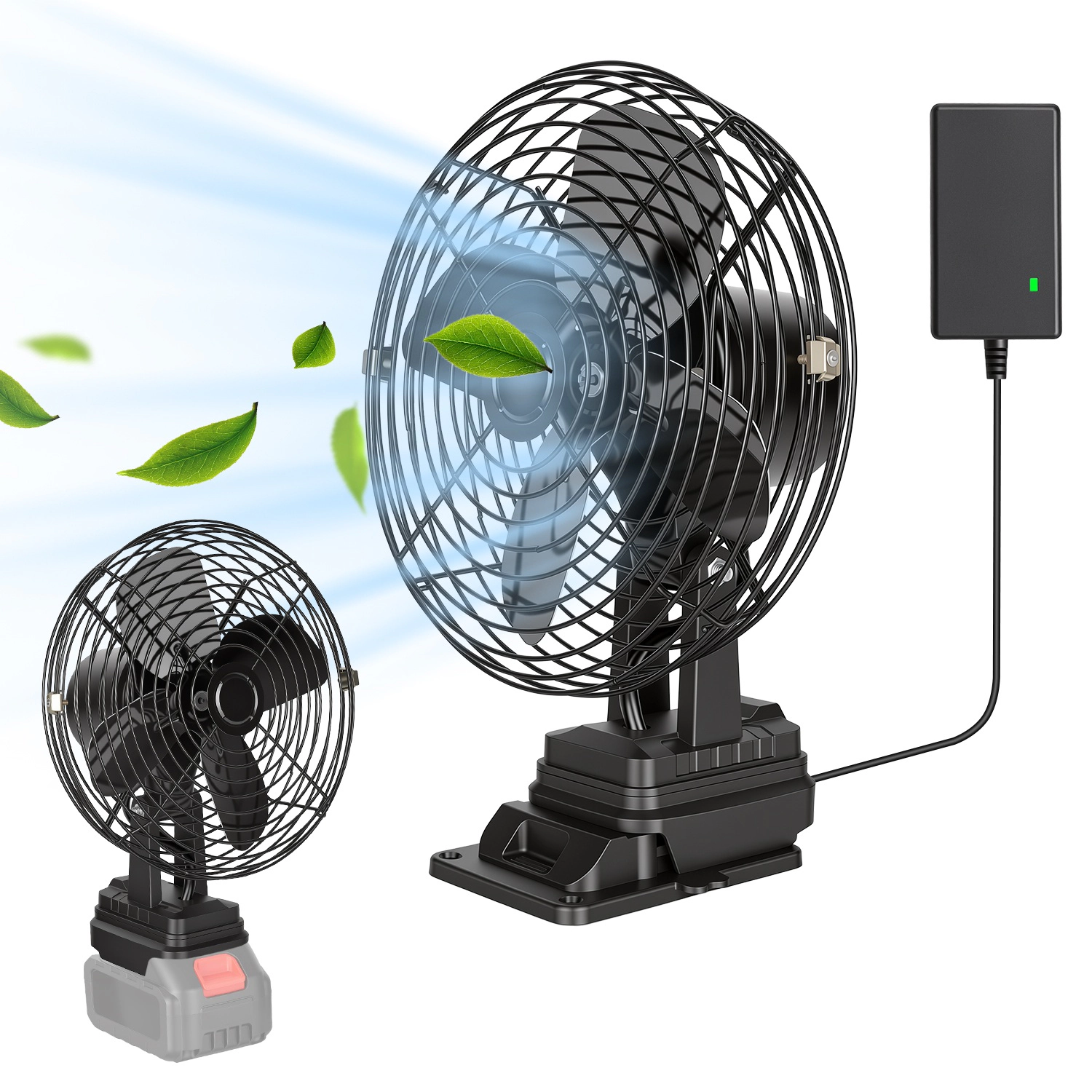 GBruno 2-Speed Cordless Portable Jobsite Fan
