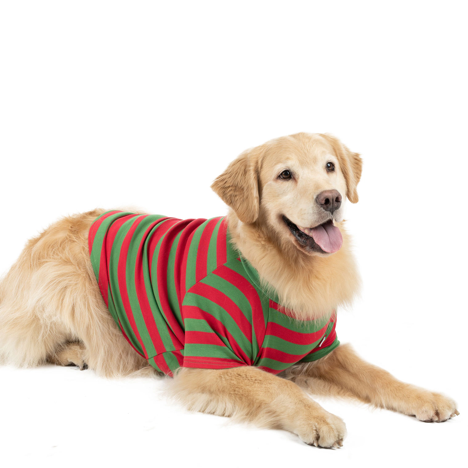 Leveret Big Dog Holiday Striped Cotton Pajamas
