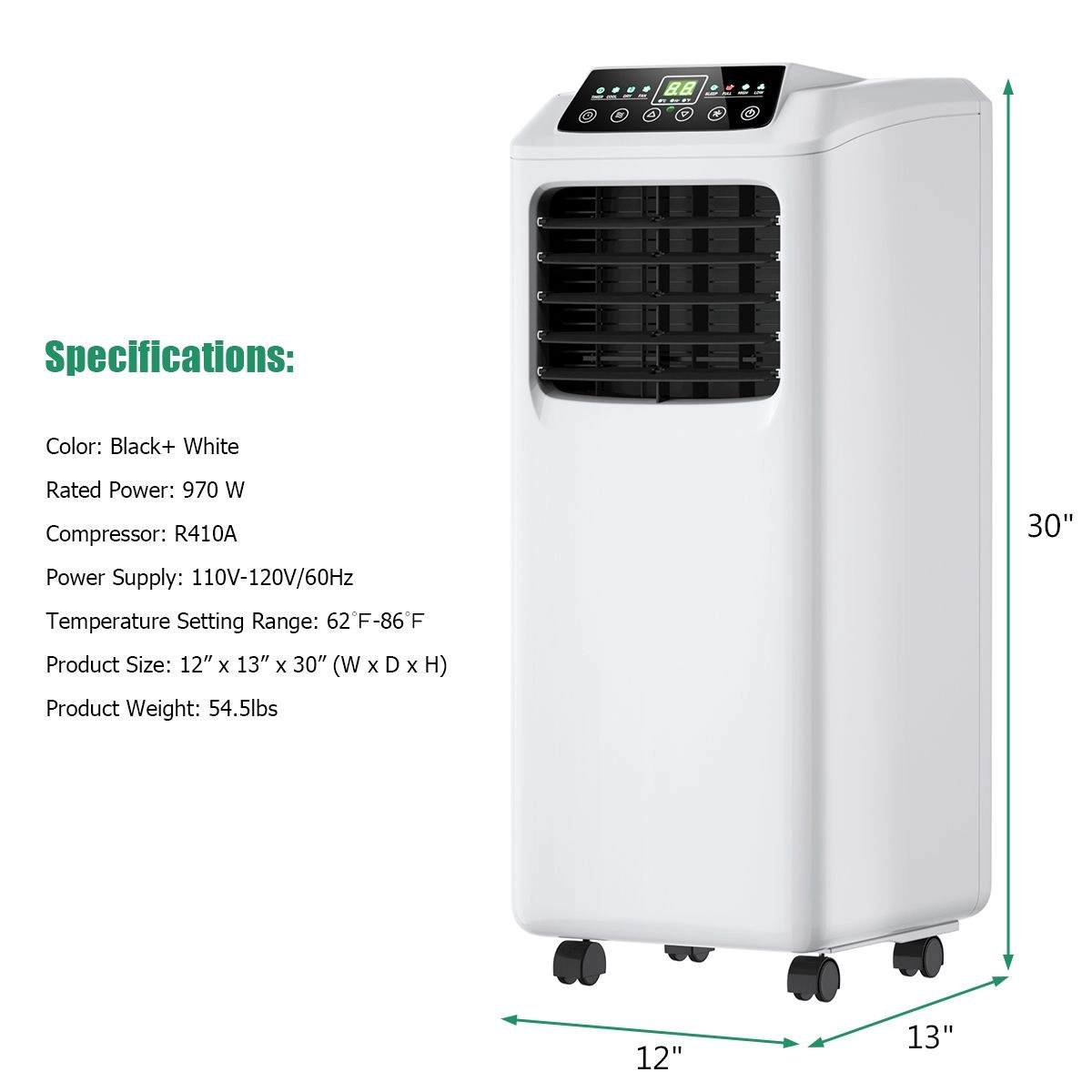 SlickBlue Unisex Portable 9000 BTU Air Conditioner