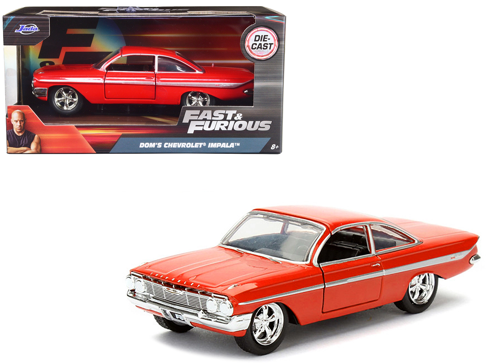 Jada Dom's Chevrolet Impala Red Fast & Furious F8 "The Fate of the Furious" Movie 1/32 Diecast Model Car  by Jada