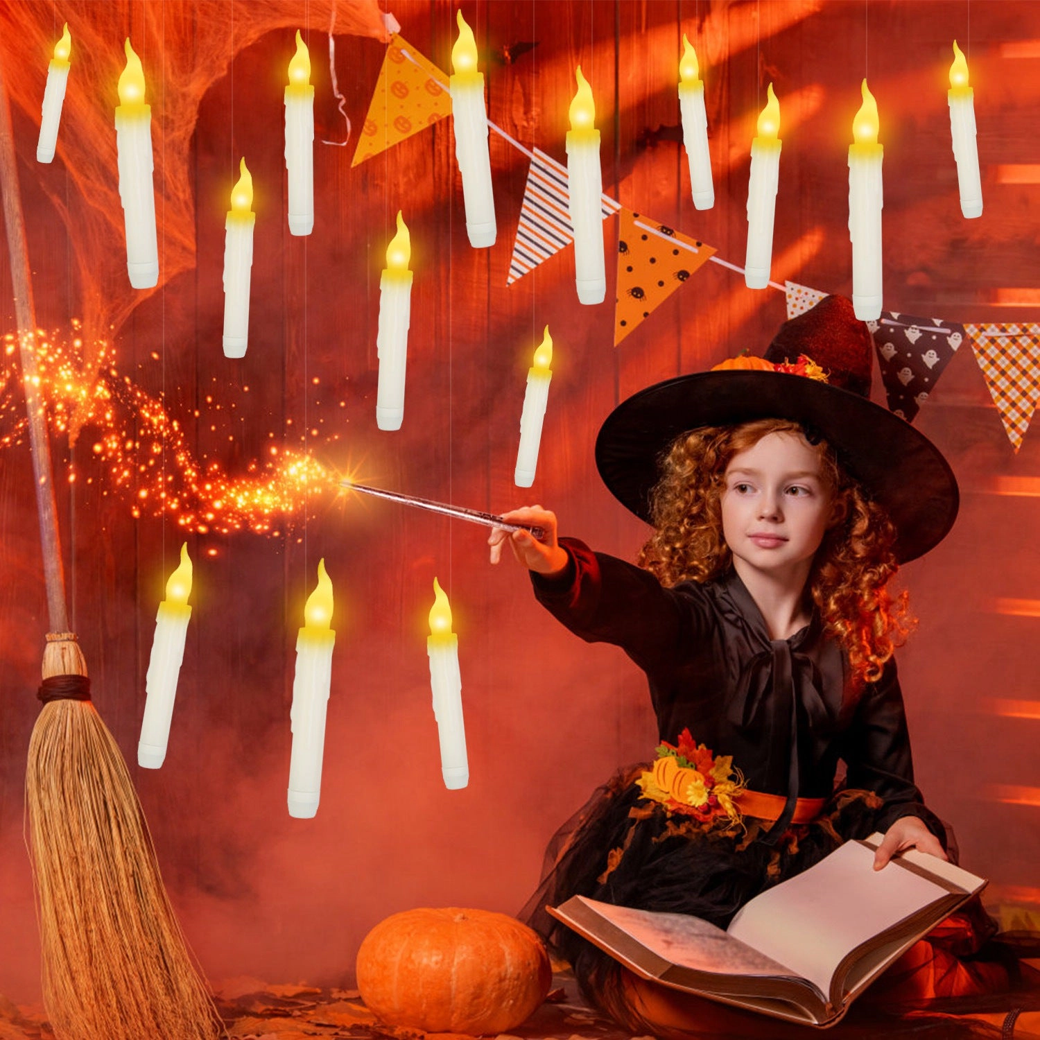 GBruno LED Floating Candles With Magic Wand Remote