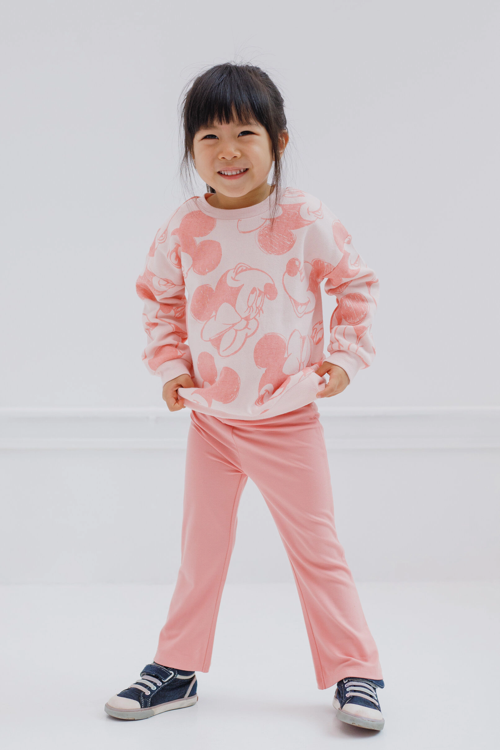 Disney Mickey Mouse & Friends Girls' 2-Piece Sweatshirt and Flare Leggings Set