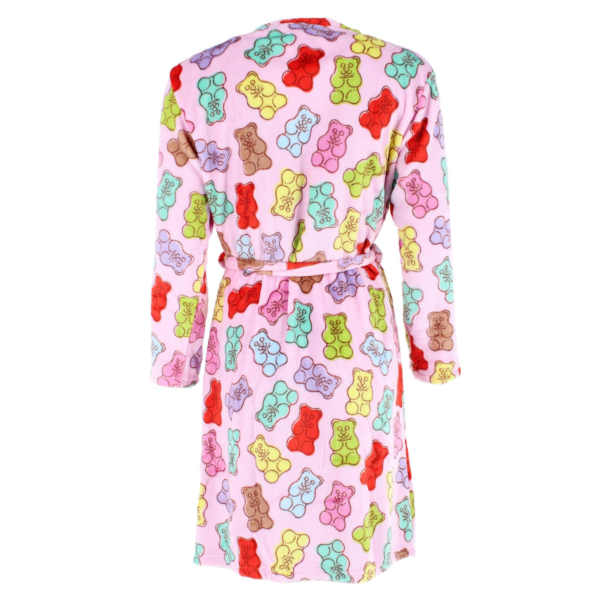 em & alfie Women's Gummy Bear Plush Kimono Robe