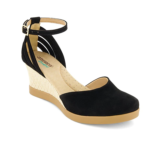 Andrea Womens Wedge Ankle Strap Espadrilles