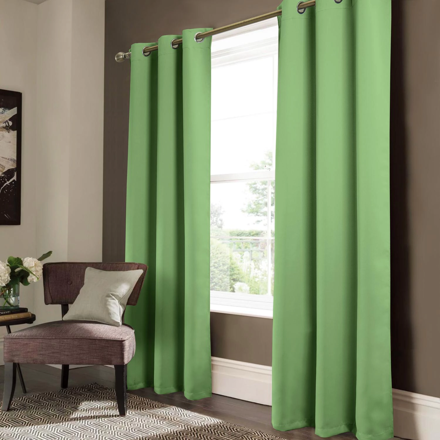 RT Designer Collection Anchorage Blackout Grommet Luxurious Modern Design Curtain Panel 54" x 95