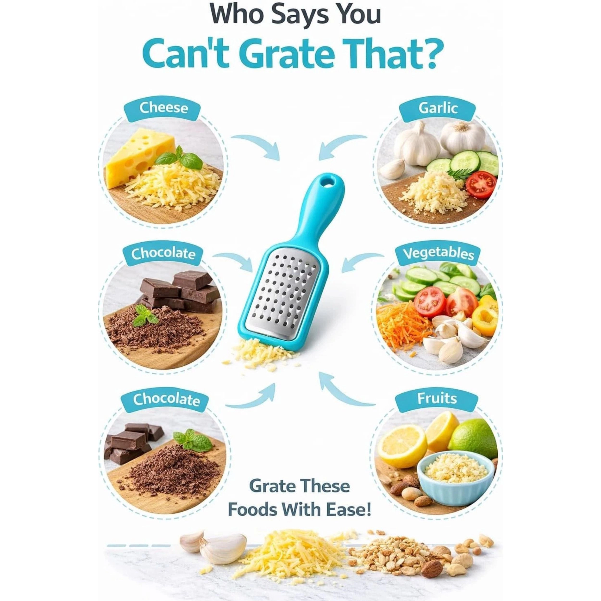 Home Collection Stainless Steel Mini Handheld Grater 5"
