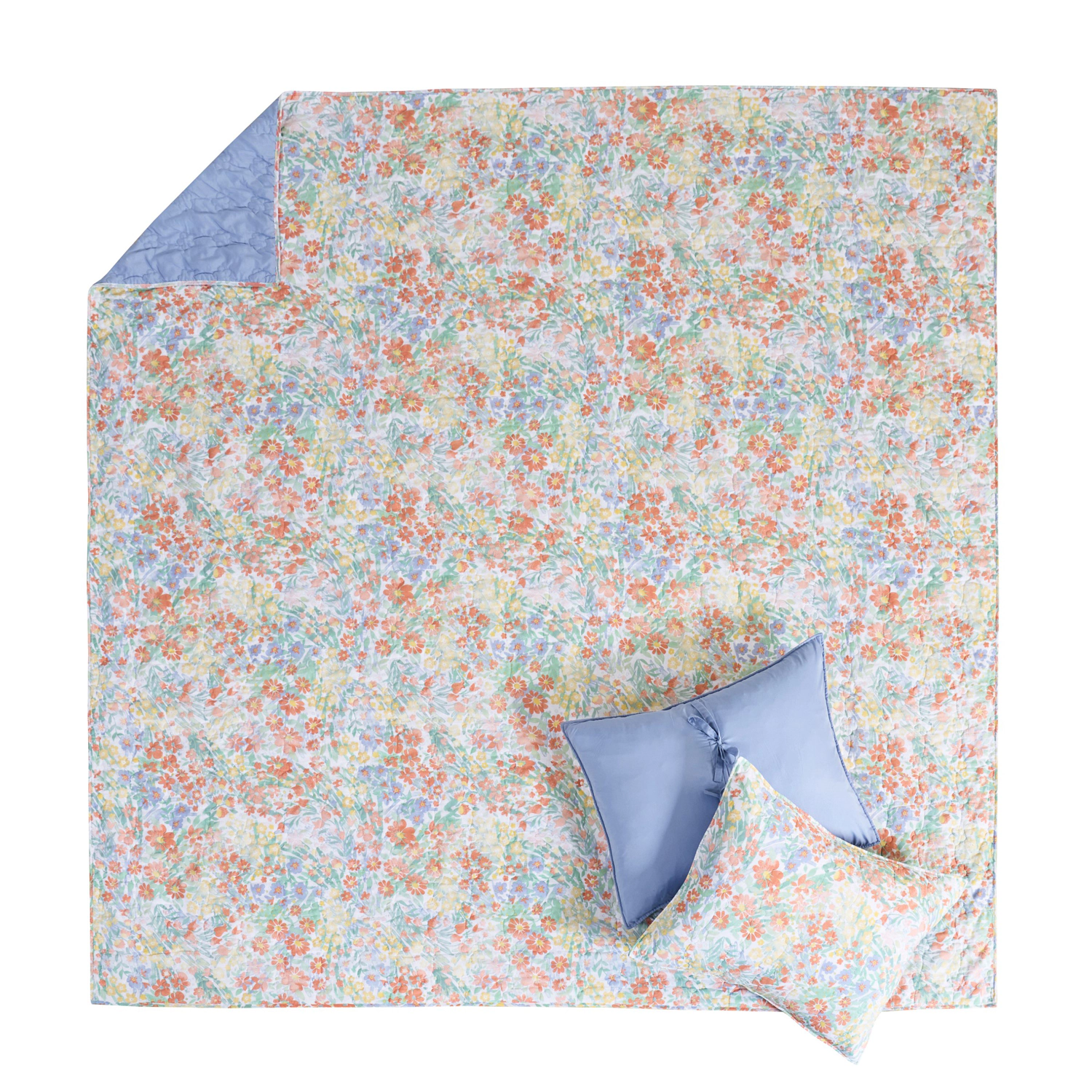 Greenland Home Fashions 100% Cotton Face 100% Microfiber Al Quilt 2 Piece Set