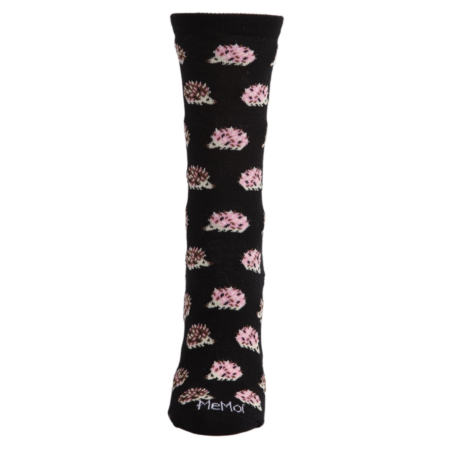 MeMoi Hedgehogs Bamboo Blend Crew Socks