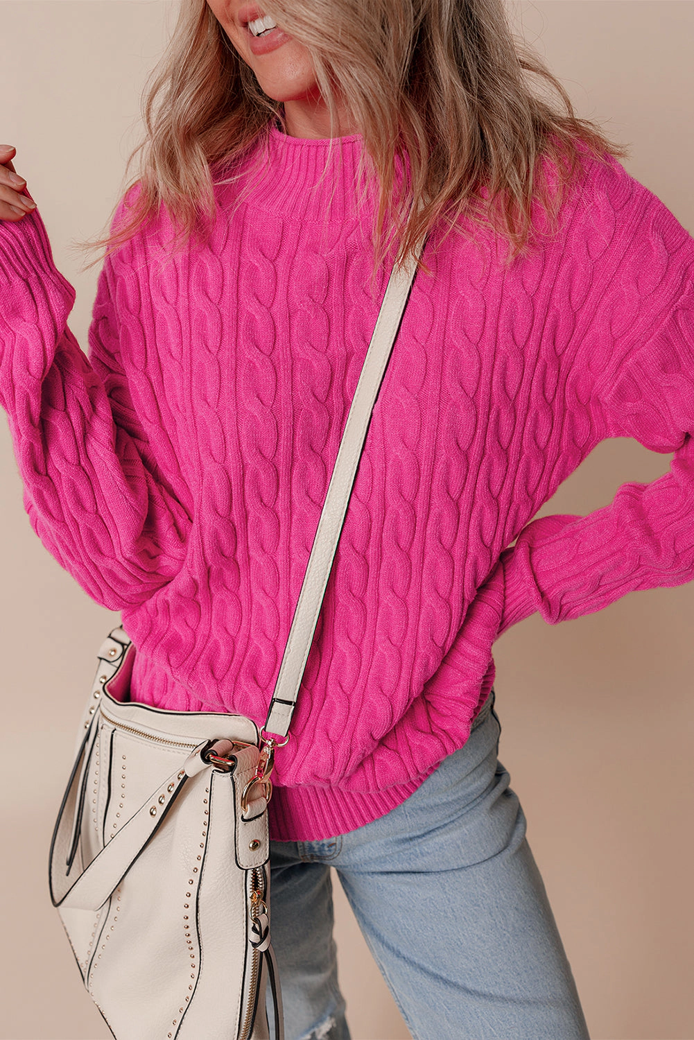 Threaded Pear Women's Lola High Drop Shoulder Sweater