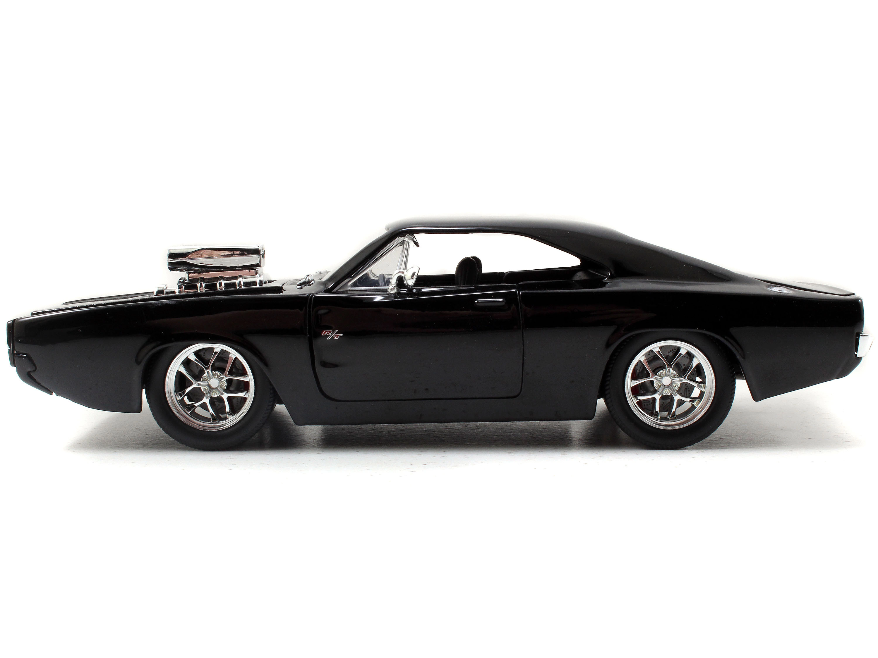 Jada Model Kit Dodge Charger R/T Black and Dom Diecast Figure "Fast & Furious" Movie "Build N' Collect" Series