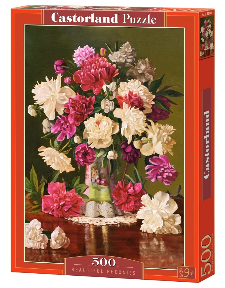 CASTORLAND 500 Piece Jigsaw Puzzles, Beautiful Pheonies, Bunch of flowers, Still nature, Adult Puzzle, B-53780