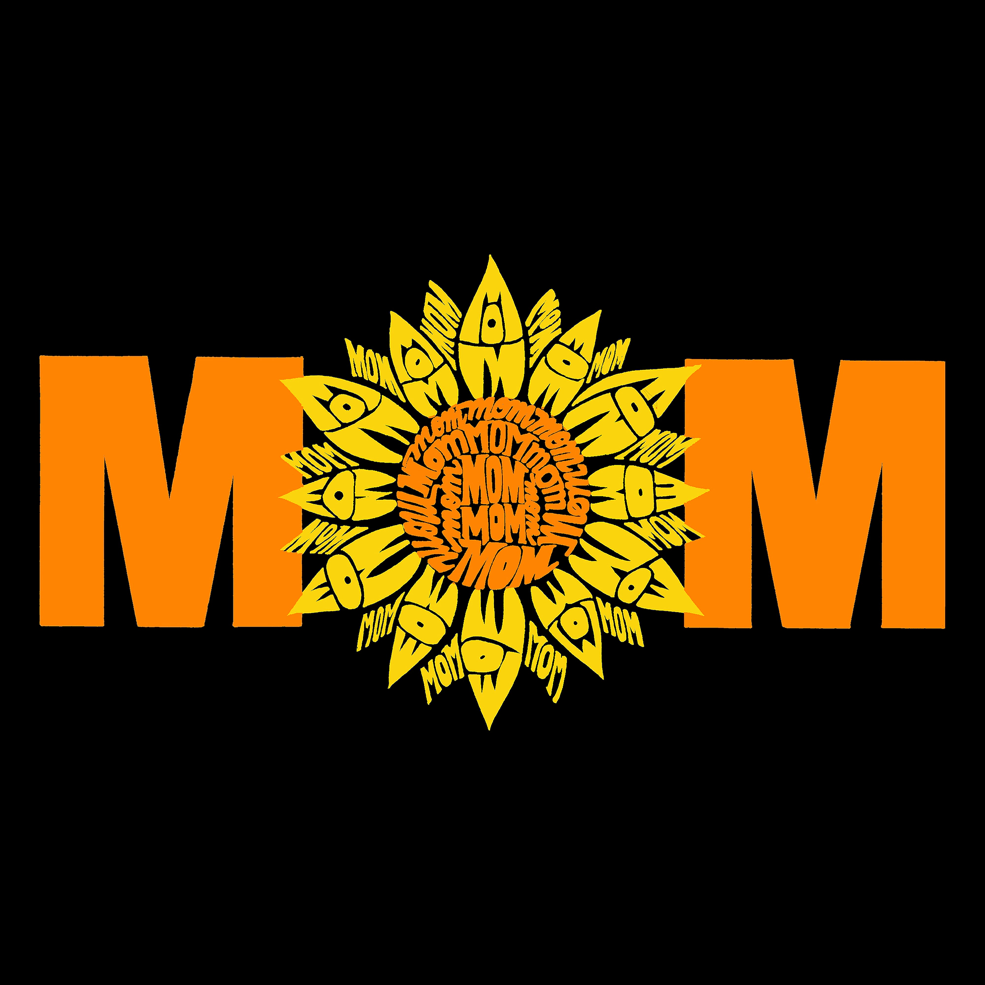 LA Pop Art Mom Sunflower - Women's Word Hooded Sweatshirt