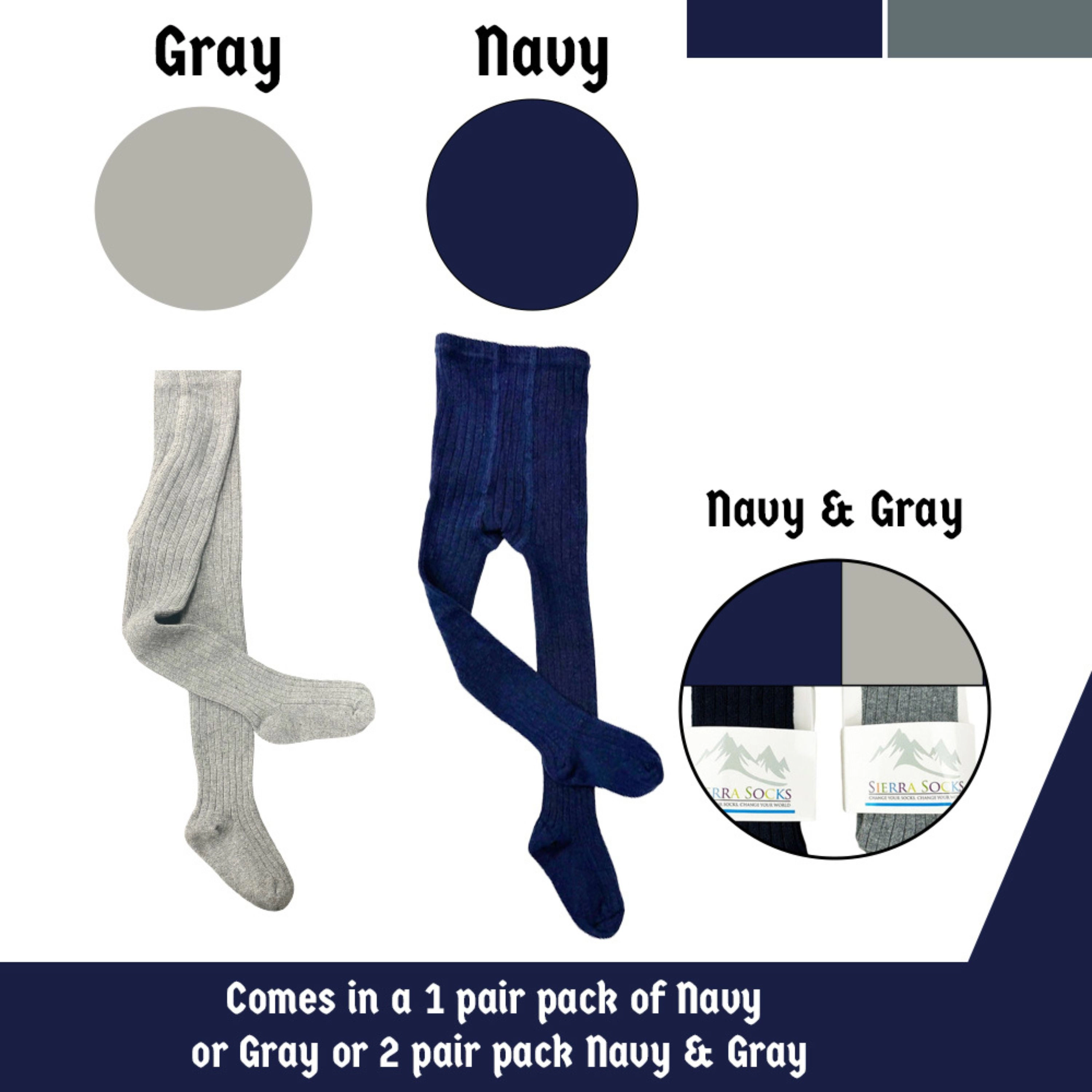 Wear Sierra Young Girls and Tweens Combed Cotton Ribbed 1 & 2 Pair pack Tights
