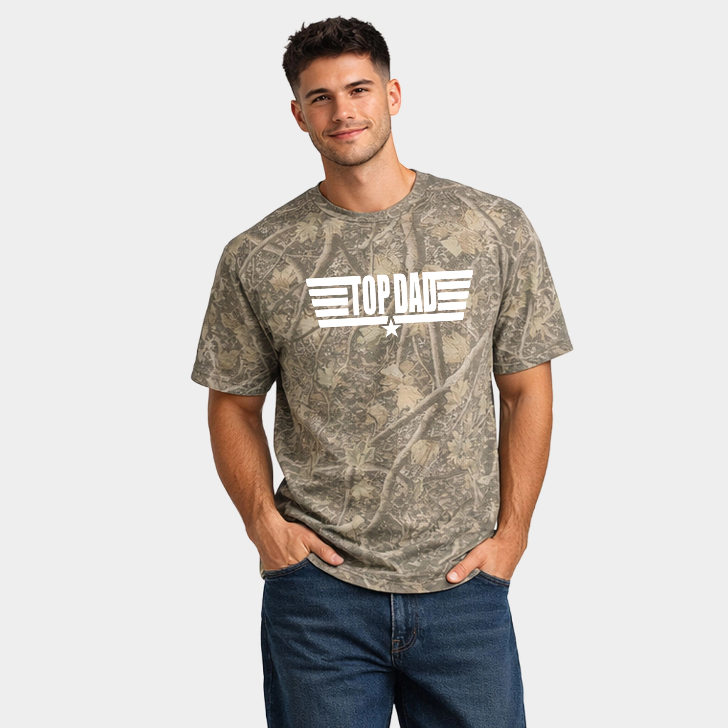 Simply Sage Market - Men's Heavyweight Camo Tee Top Dad