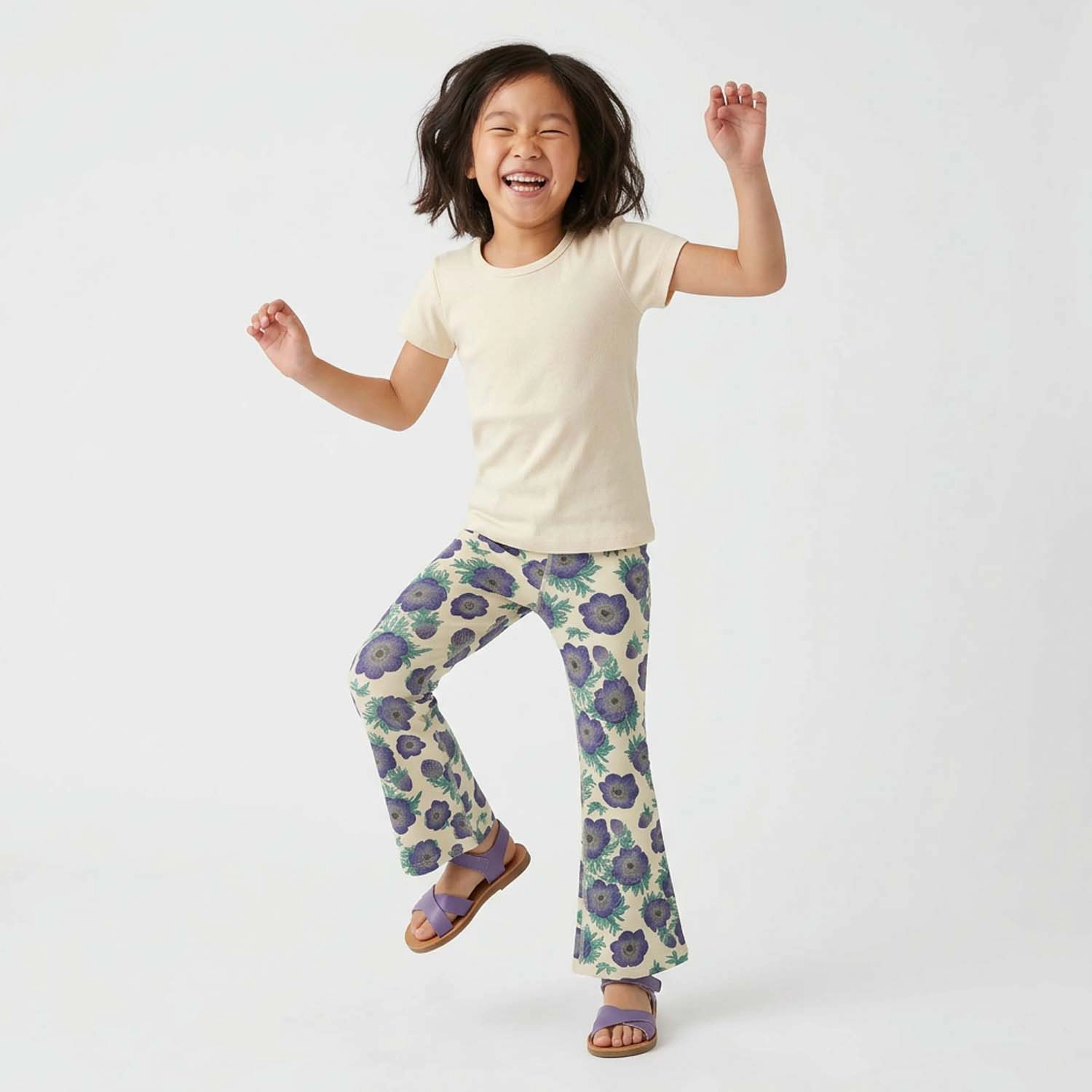 Mightly Girls Organic Cotton Print Flare Leggings