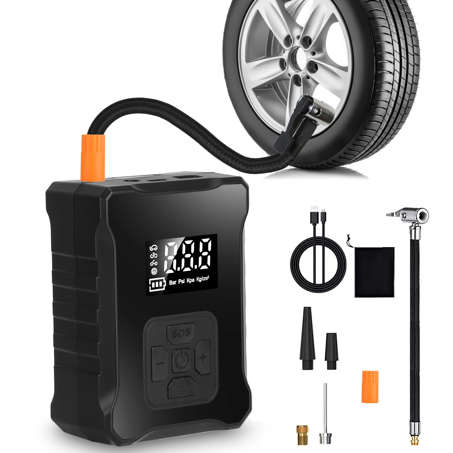GBruno 150PSI Digital Tire Inflator With LED Light