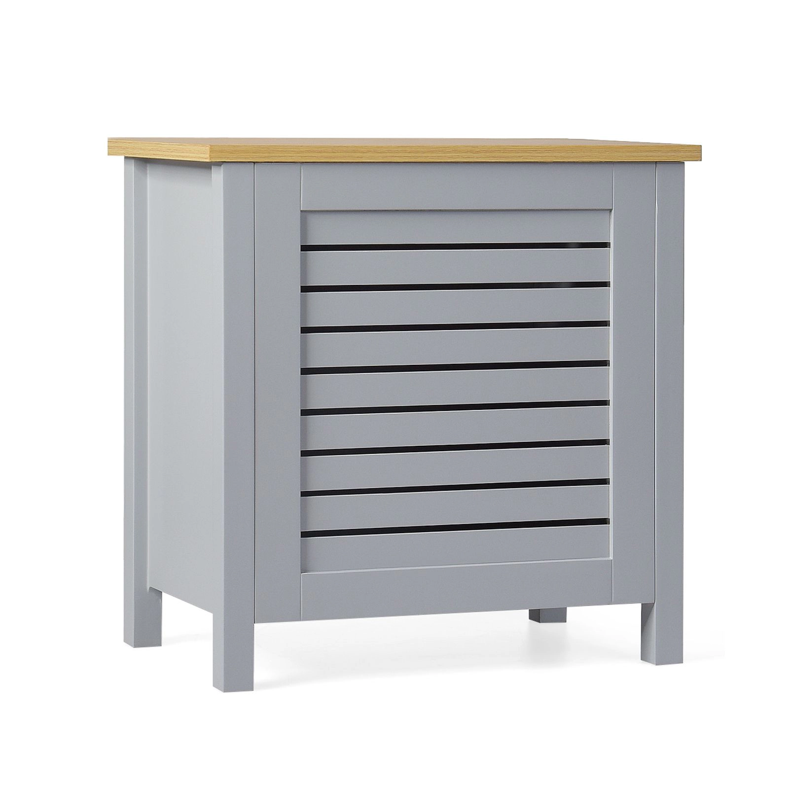 SlickBlue Kids Toy Storage Box with Lid and Wood Grain Design
