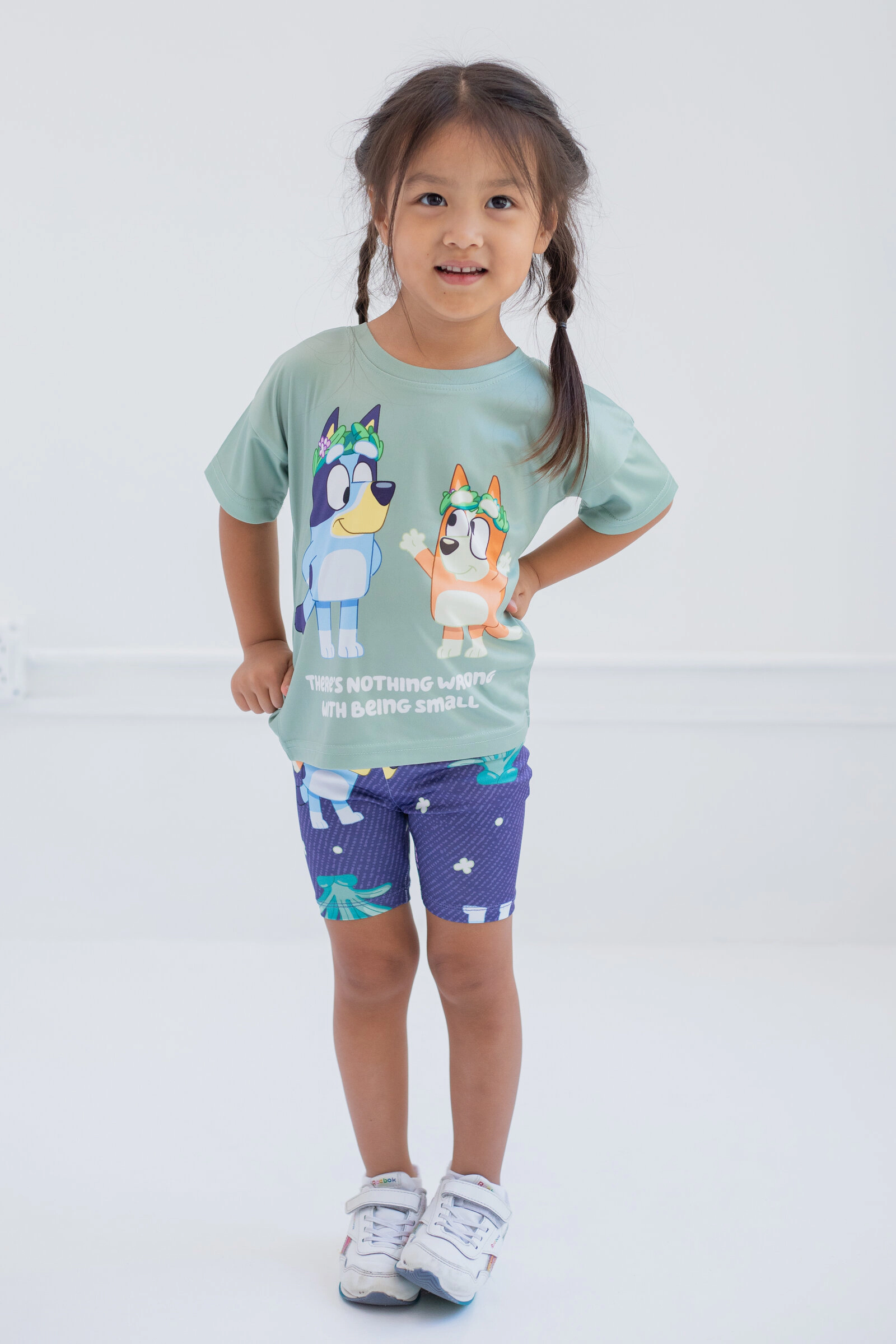 Bluey Girls' 2-Piece Tee and Bike Shorts Set