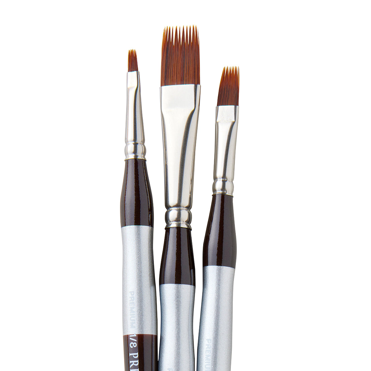 KINGART Precision™ 2120 Flat Rake Brush Set 3 pc