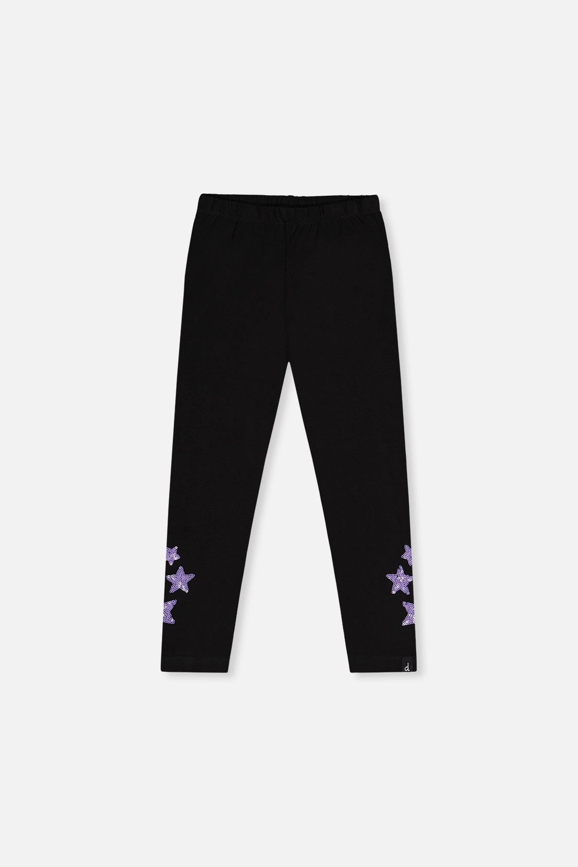 Deux par Girls Shimmering Star Organic Cotton Jersey Leggings