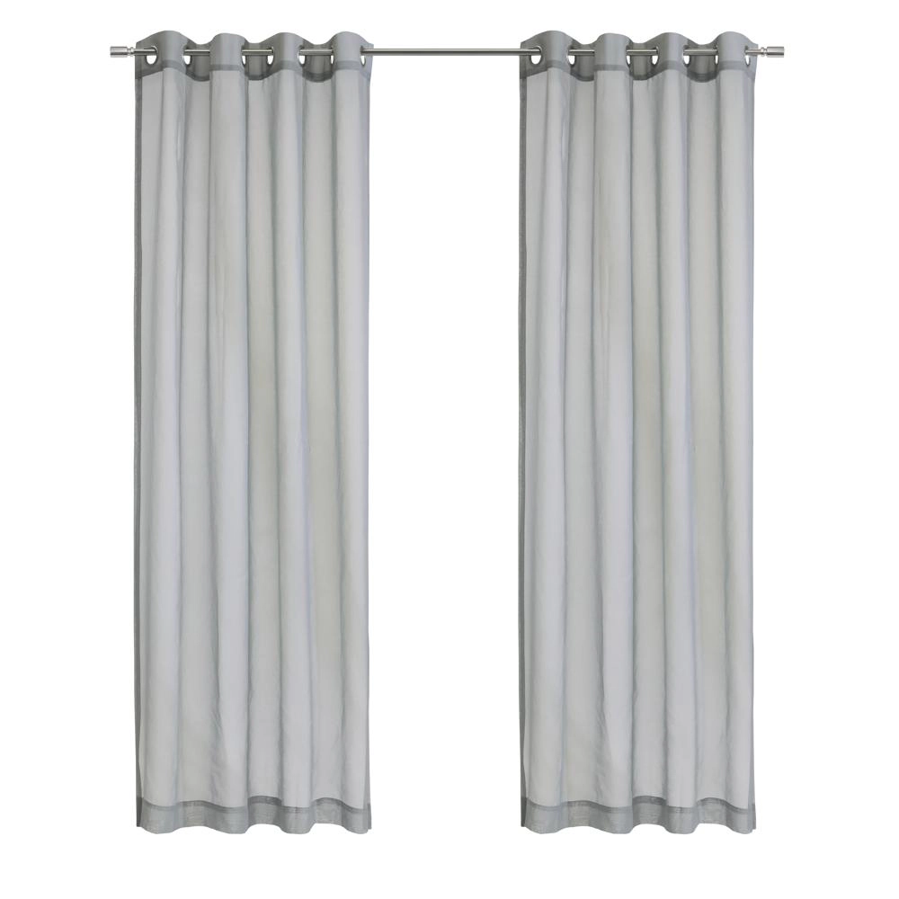 Habitat Luna Light Filtering Grommet Lightweight Solid Dolly Fabric Curtain Panel for Livingroom 52" x 95" Grey