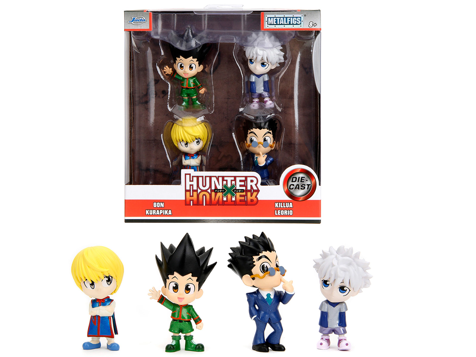 Jada Set of 4 Diecast Figures "Hunter Ã— Hunter" (2011-2014) TV Series "Metalfigs" Series Diecast Models by Jada